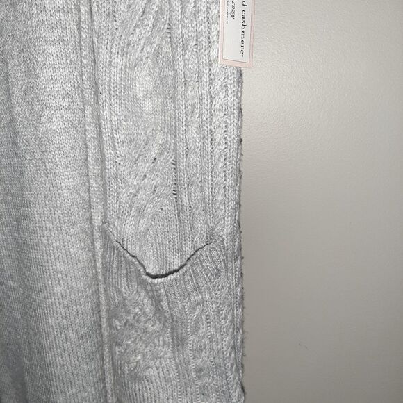 NWT Cupcakes & Cashmere long, hooded, fringe vest - Picture 5 of 7